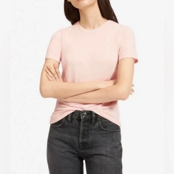 NWT Everlane 100% Supima Cotton Pink Short-Sleeved Crewneck T-Shirt, XS and M - Picture 3 of 13